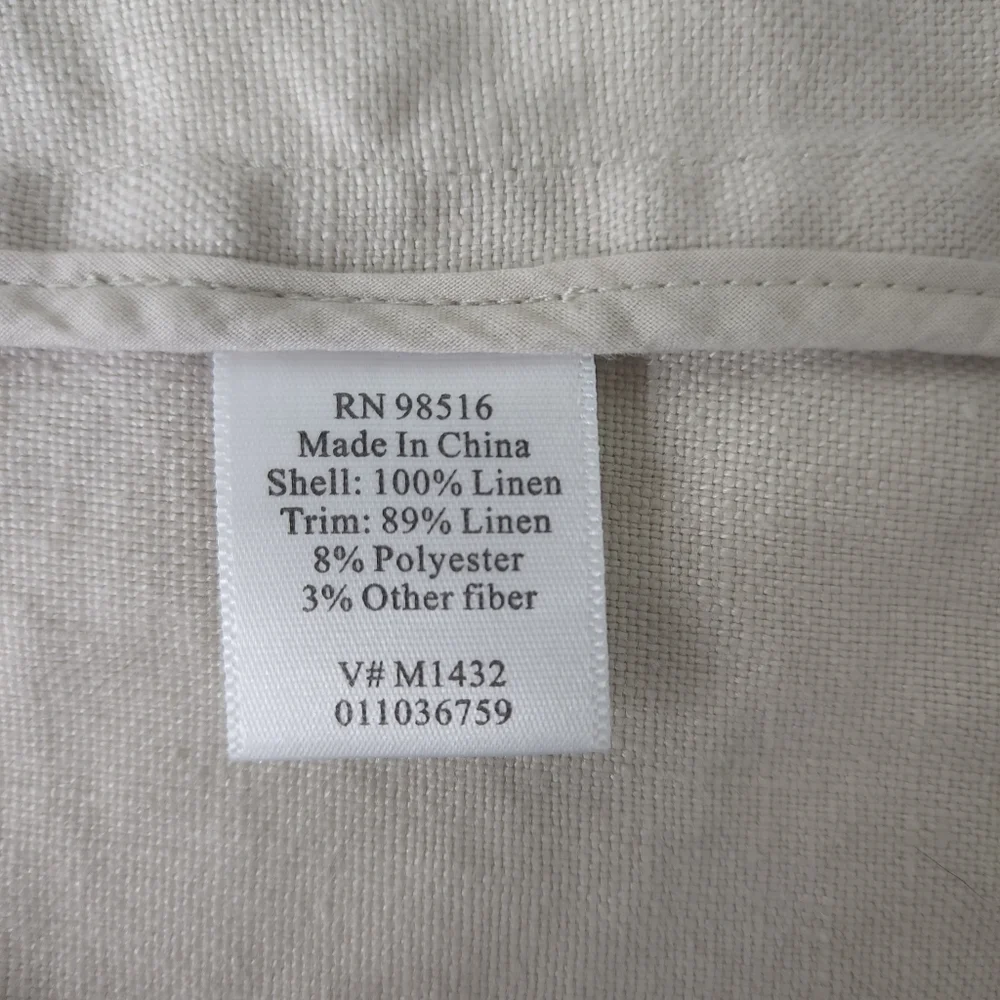 Coldwater Creek Beige Linen Open Jacket Size M - Picture 6 of 9
